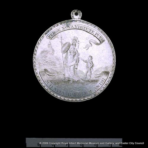 The silver medal awarded to Thomas Plane (obverse)