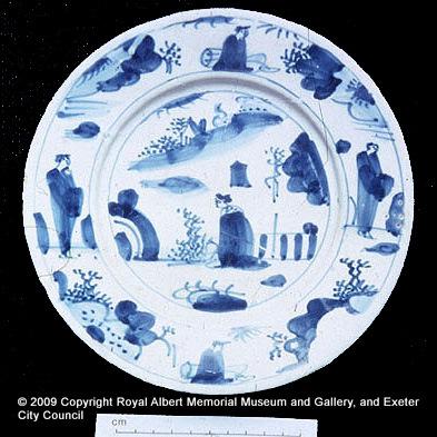 A London delftware plate from Trichay Street, c1660