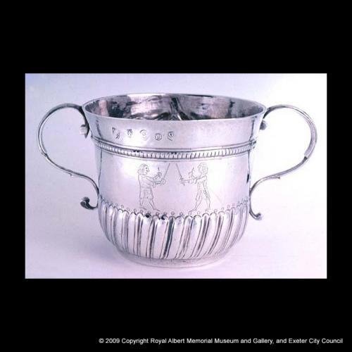 A silver cup made in Exeter