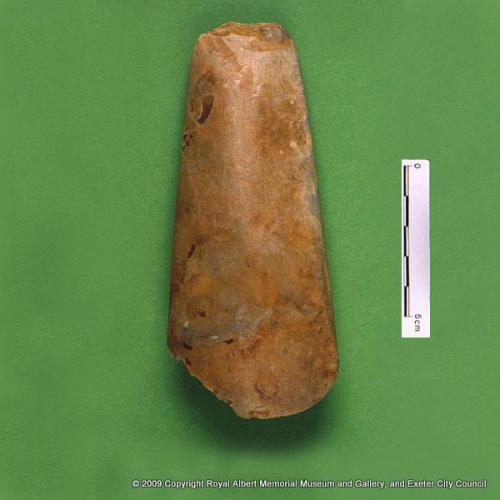 Neolithic polished axe from Waybrook Cottages, Alphington