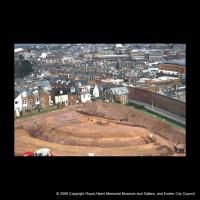 Aerial view of the excavation at Danes Castle
