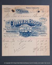 Invoice from Oliver Brothers