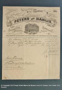Invoice from Peters and Hamlin