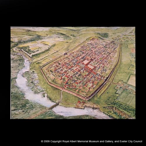 Reconstruction view of Roman town in the early 4th century