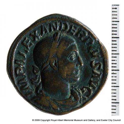 Roman coin found in Union Road (obverse)