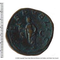 Roman coin found in Union Road (reverse)