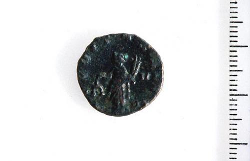 A Roman coin from Danes Castle (reverse)