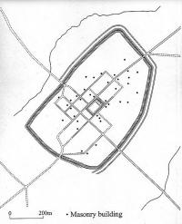 Plan of the Roman town c AD 150–400