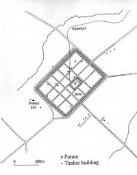 Plan of the Roman town c AD 75–150