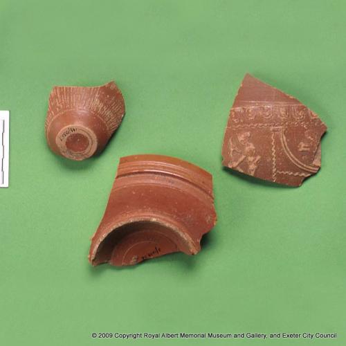 Samian ware pottery from Topsham