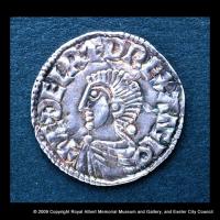 Penny of Aethelred II struck at Exeter