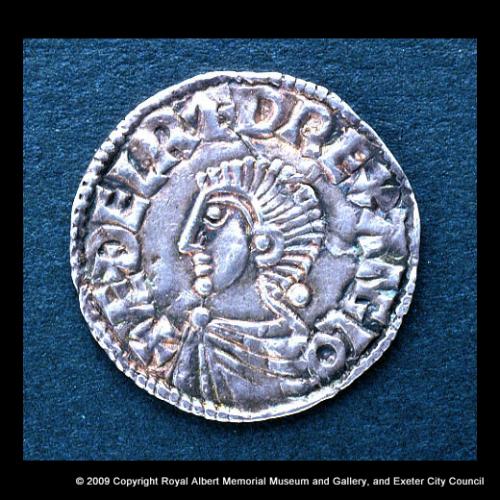 Penny of Aethelred II struck at Exeter