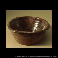 An Elizabethan pottery bowl in Coarse Sandy Ware