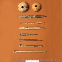 Bone tools used in textile production