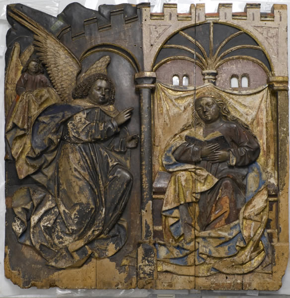 Gallery 10 - Case Histories: Carved Annunciation Panel